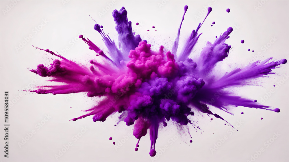 Dynamic Ink Explosion on White Background Dynamic Ink Explosion on White Background