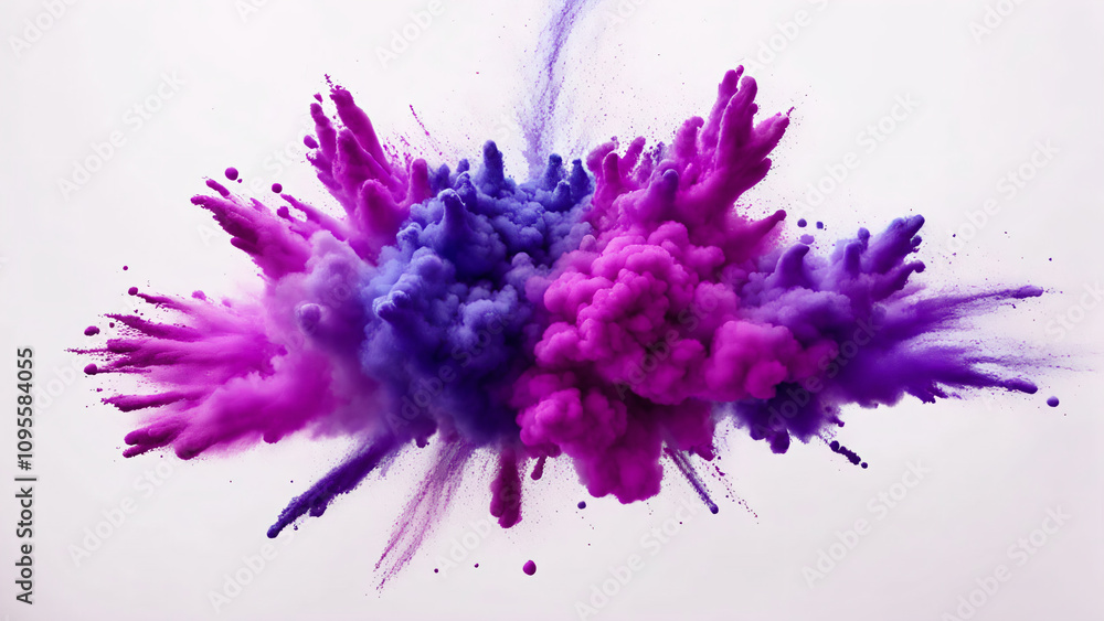 Naklejka premium Dynamic Ink Explosion on White Background