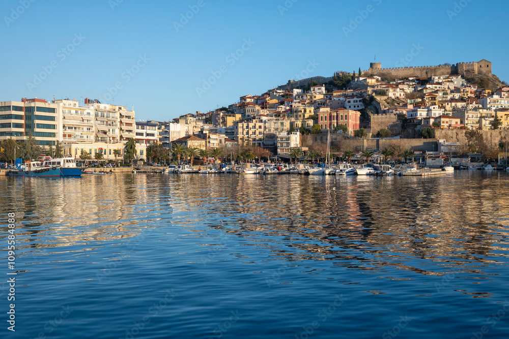 Sunset Panorama of city of Kavala, Greece Sunset Panorama of city of Kavala, Greece
