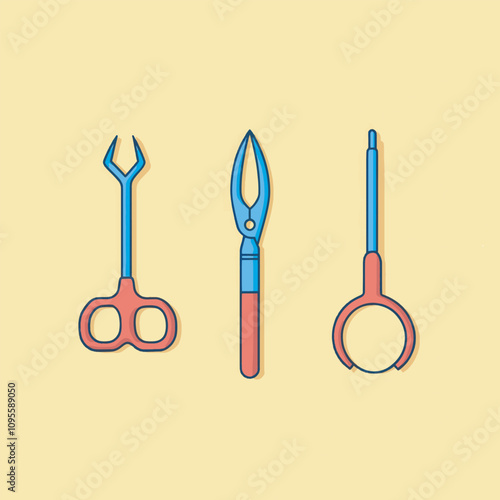 healthcare equipment medical icons set line fill