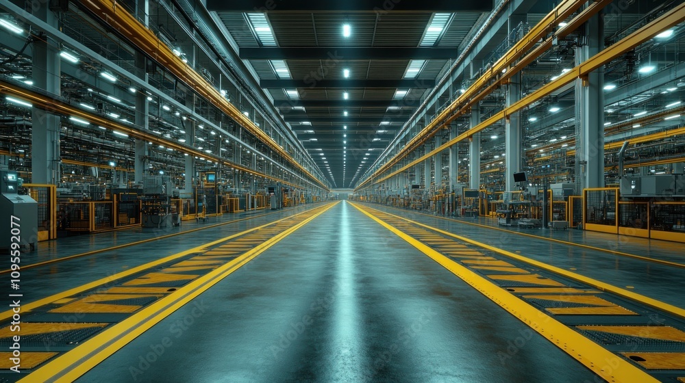 Fototapeta premium Industrial Factory Interior