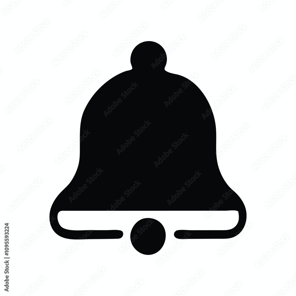 Illustration of a bell with a sign. Notification bell icon. Illustration of a bell with a sign. Notification bell icon.