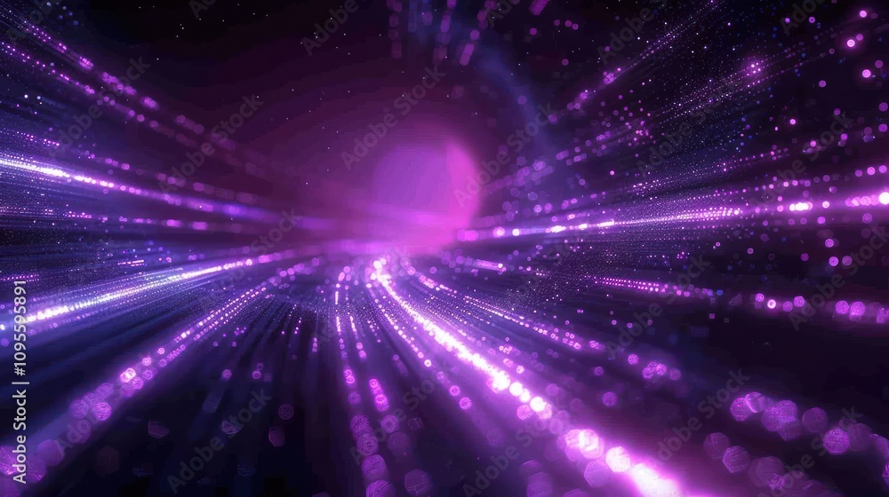 Abstract purple and white light streaks on a dark background. Abstract purple and white light streaks on a dark background.