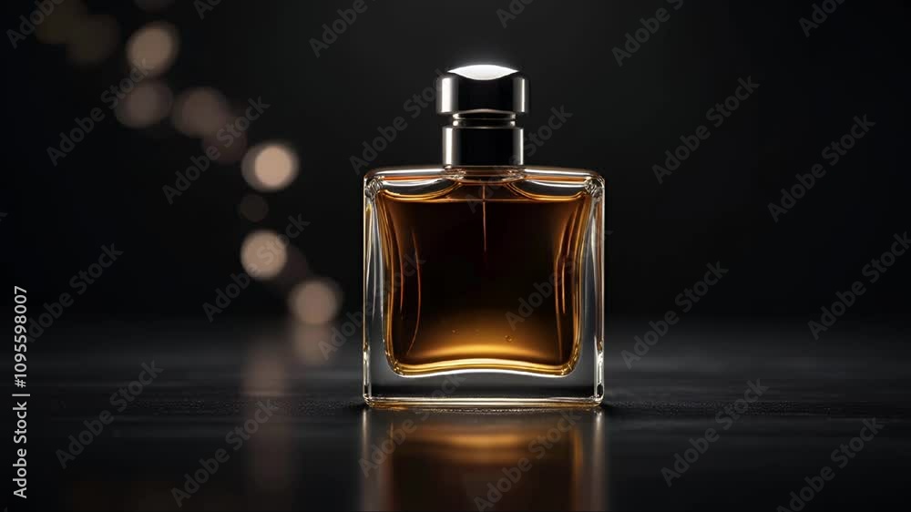 luxurious perfume bottle with sharp focus on the glass details, video luxurious perfume bottle with sharp focus on the glass details, video