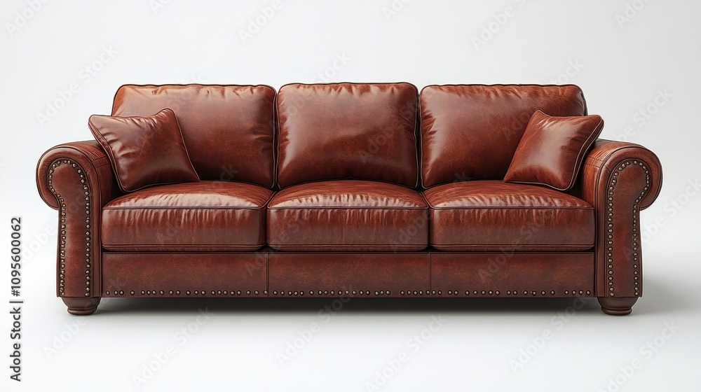Fototapeta premium Brown Leather Sofa