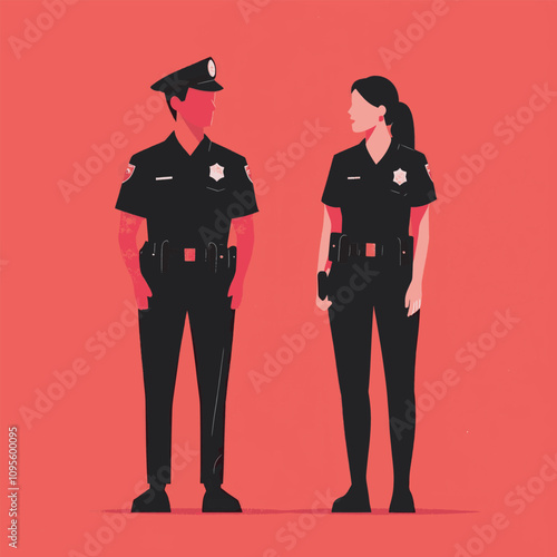 vector illustration of police officer