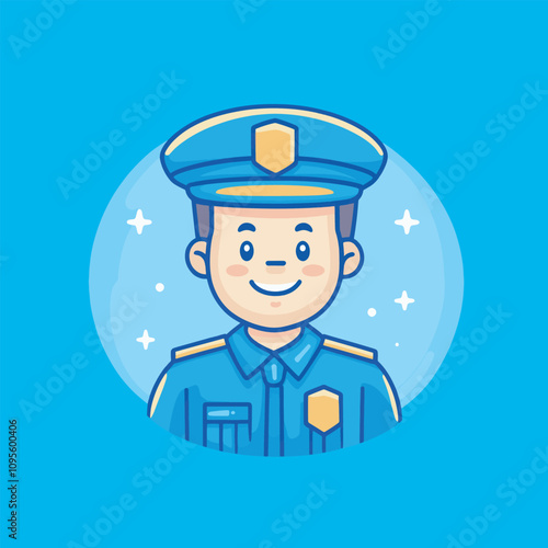 vector illustration of police officer