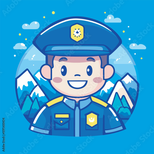 vector illustration of police officer
