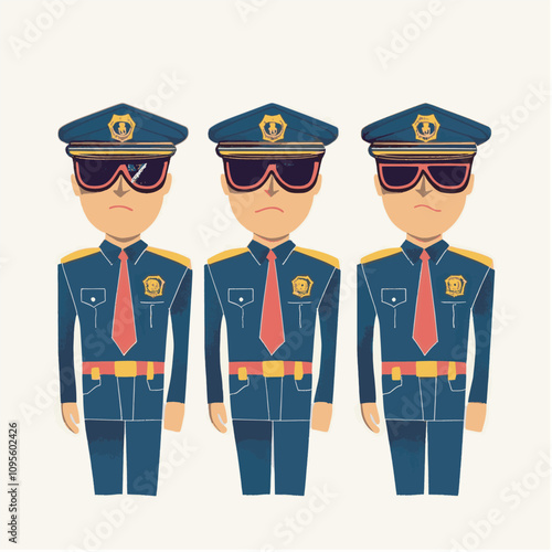 vector illustration of police officer