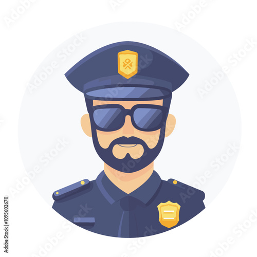 vector illustration of police officer
