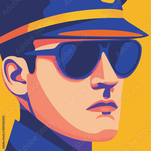 vector illustration of police officer