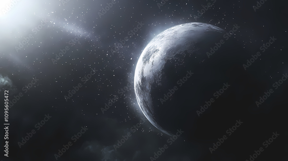 Fototapeta premium Fantasy. Galactic Horizon Edge. Illustration