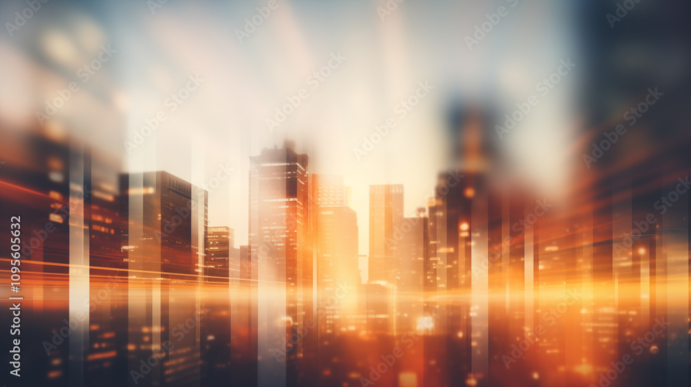 abstract background with city abstract background with city