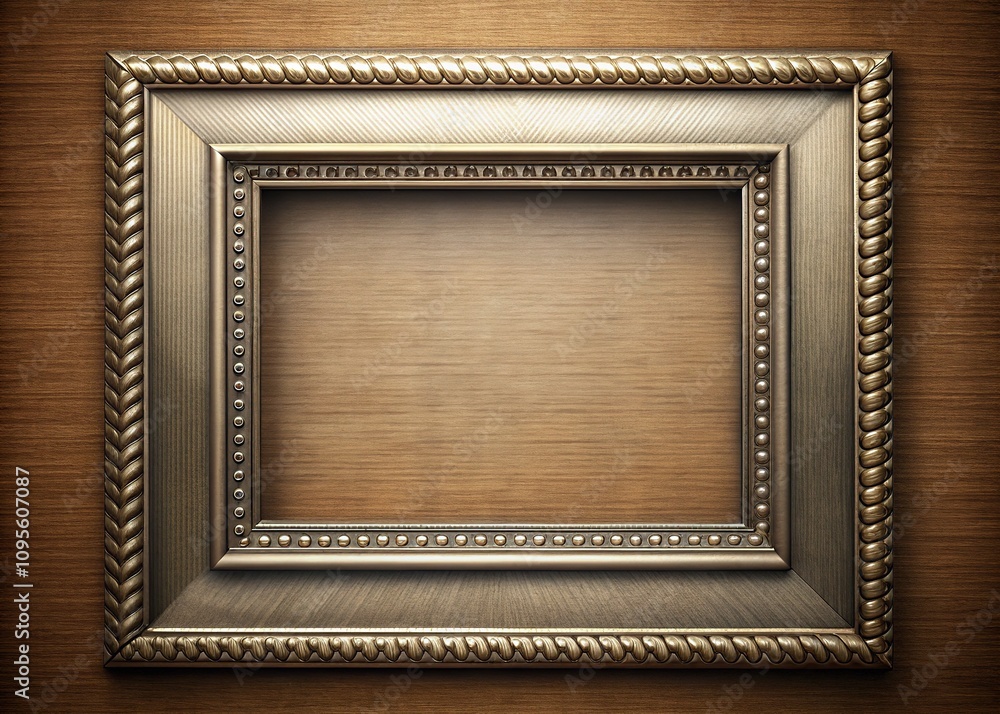 Elegant metal photo frame background, perfect for photos. Elegant metal photo frame background, perfect for photos.