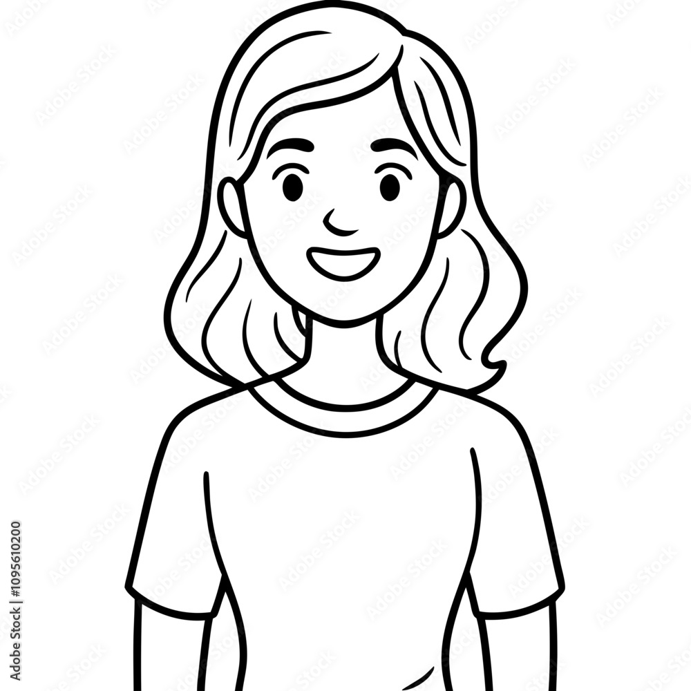 cute young woman standing and smiling cute young woman standing and smiling