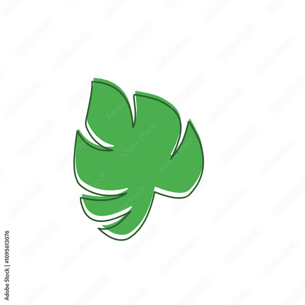 monstera leaf hand drawn outline monstera leaf hand drawn outline