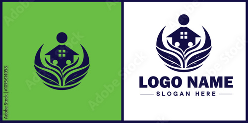 Employment Agency icon Staffing agency Recruitment agency Temp agency flat logo sign symbol editable vector