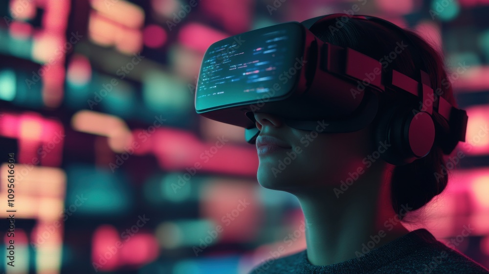 Student Engaged with VR Technology in Digital Environment Student Engaged with VR Technology in Digital Environment