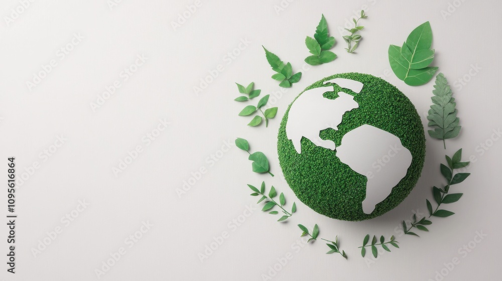 Vivid Green Globe for Earth Day Awareness Vivid Green Globe for Earth Day Awareness