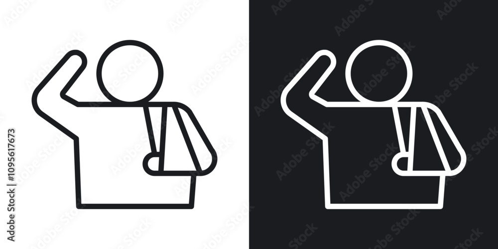 Injury icon set in blackthin line style. Injury icon set in blackthin line style.