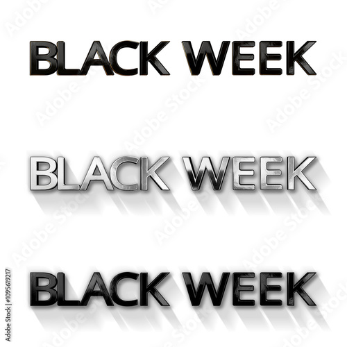 the text Black Week as dark...