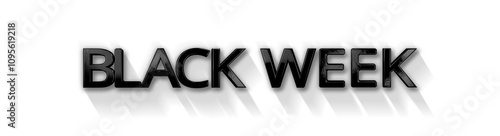 the text Black Week as dark...