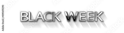 the text Black Week as silv...