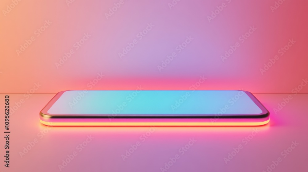 Futuristic Smartphone with Holographic Display Concept Futuristic Smartphone with Holographic Display Concept