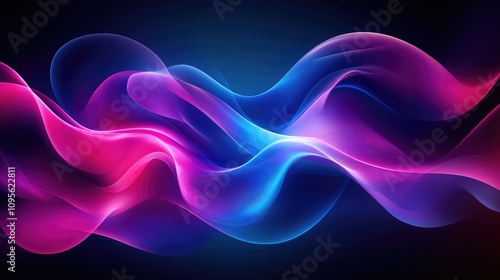 Vibrant Flowing Waves of Colorful Light with Smooth Gradients and Abstract Patterns for Dynamic Backgrounds and Creative Designs