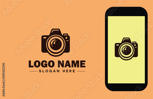 Photography Equipment icon Camera gear Photo gear Photographic equipment flat logo sign symbol editable vector