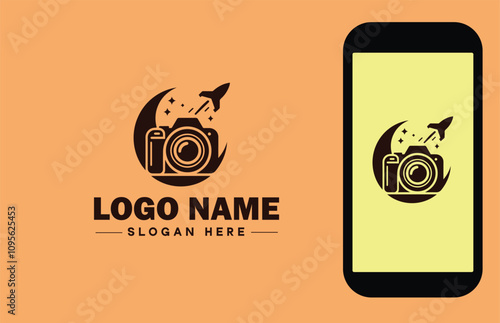 Photography Equipment icon Camera gear Photo gear Photographic equipment flat logo sign symbol editable vector