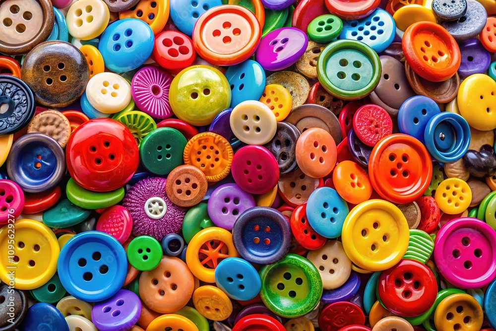 Colorful Round Plastic Buttons Macro Photography - Office Supplies Colorful Round Plastic Buttons Macro Photography - Office Supplies