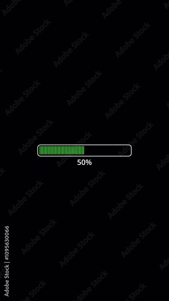 0-100% loading motion graphic line displaying progress. Vertical video. 0-100% loading motion graphic line displaying progress. Vertical video.
