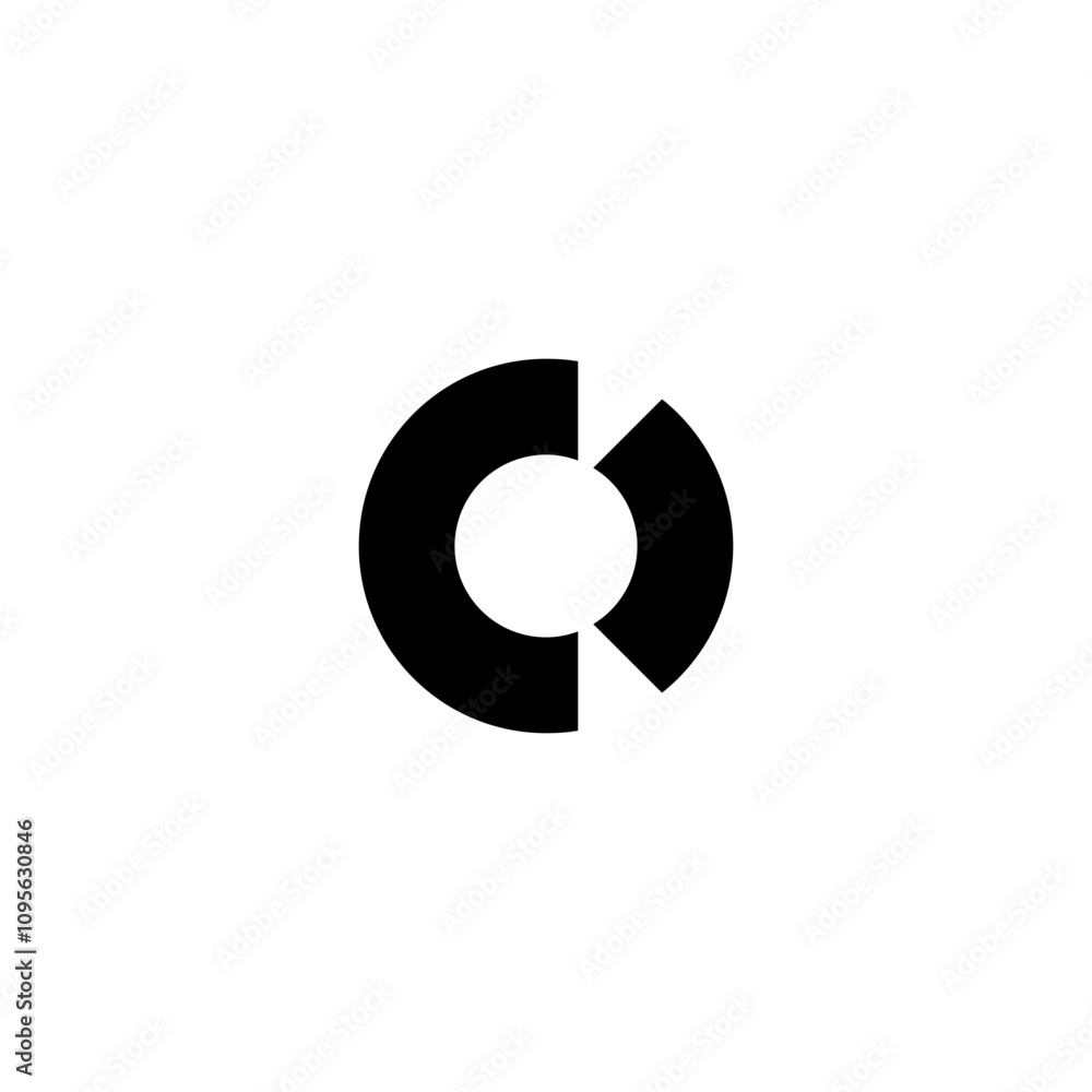 Letter C circle cut Vector graphic creative line alphabet symbol Letter C circle cut Vector graphic creative line alphabet symbol
