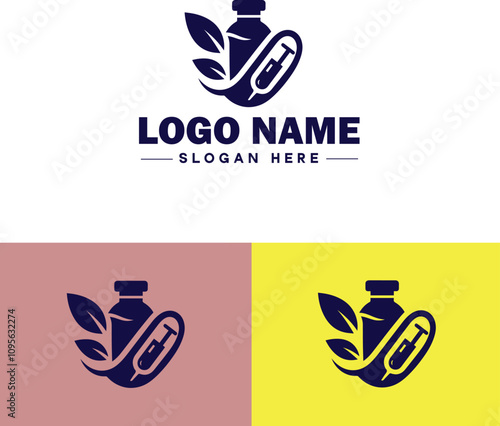 Pharmaceutical Company icon Drug manufacturer Pharmaceutical firm Pharma company flat logo sign symbol editable vector