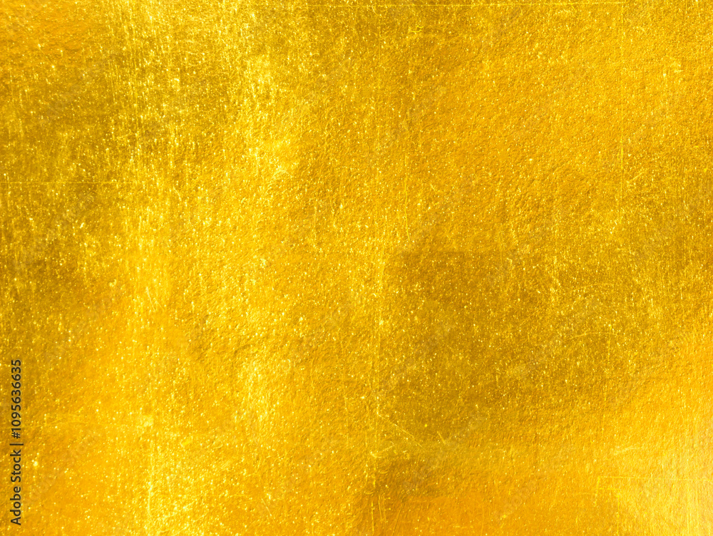 Shiny yellow leaf gold foil texture Shiny yellow leaf gold foil texture