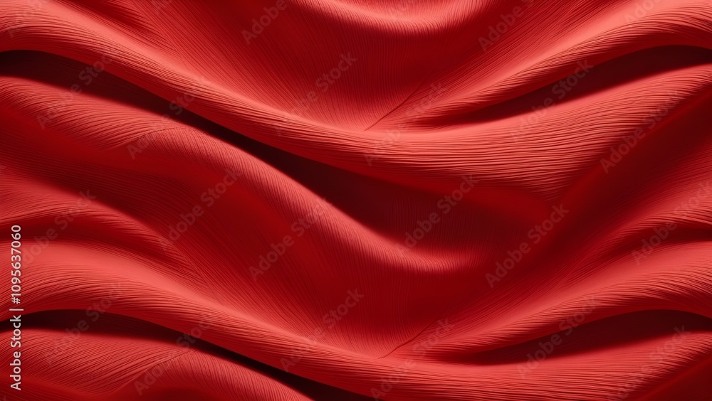 Abstract crimson fabric with a background of gentle waves Abstract crimson fabric with a background of gentle waves