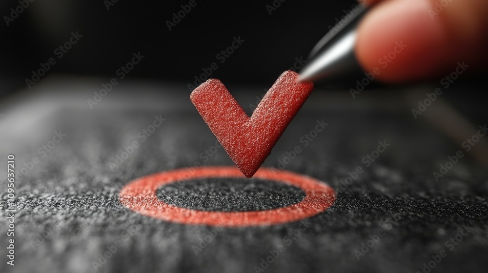 businessman use pen to tick correct sign mark in checkbox for quality document control checklist and business approve project concep businessman use pen to tick correct sign mark in checkbox for quality document control checklist and business approve project concep