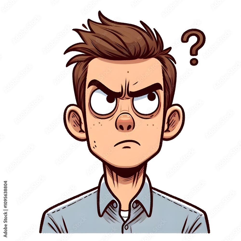 Man is confused and annoyed. Why? Man is confused and annoyed. Why?