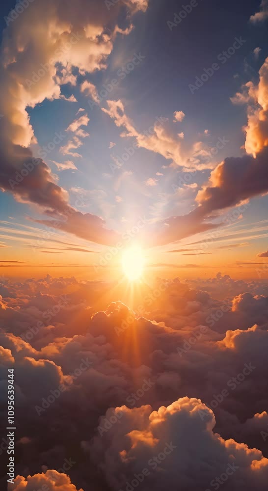 Golden Sunlight Gracing White Cloud Layers Golden Sunlight Gracing White Cloud Layers