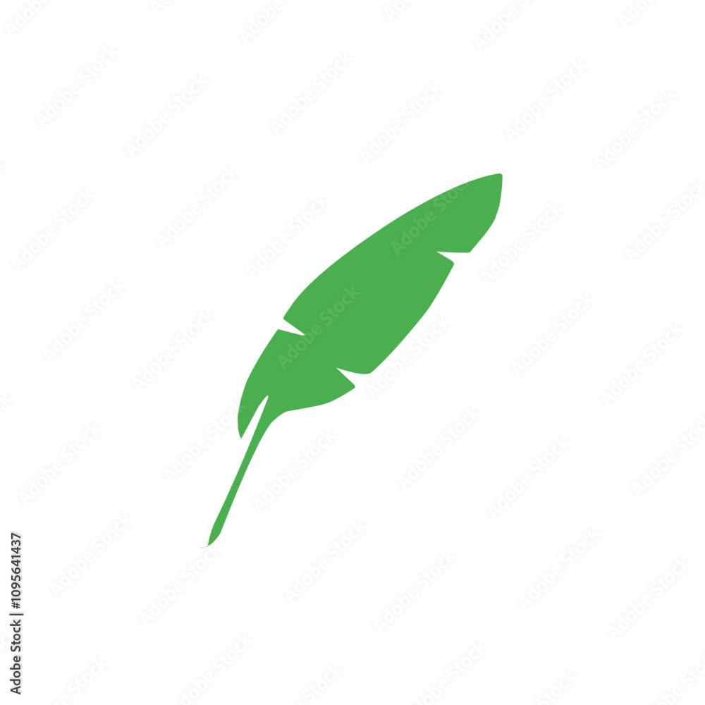 green banana leaf vector