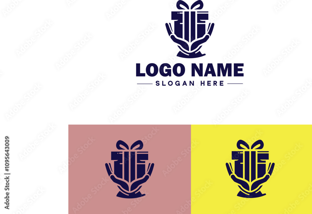 Gift shop icon Souvenir shop Curio shop Specialty store flat logo sign symbol editable vector Gift shop icon Souvenir shop Curio shop Specialty store flat logo sign symbol editable vector