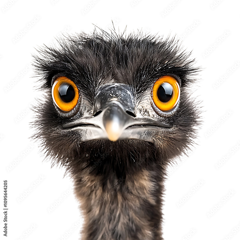 Fototapeta premium Close-Up of a Curious Emu with Striking Eyes