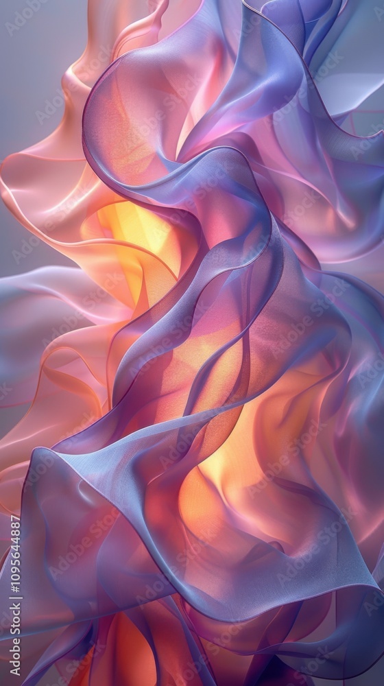 Obraz premium Abstract of a pink and purple fabric with a light