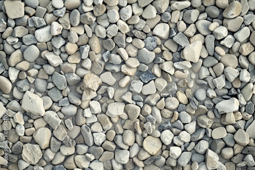 Image of Pile of small pebble stones. Texture for background usage