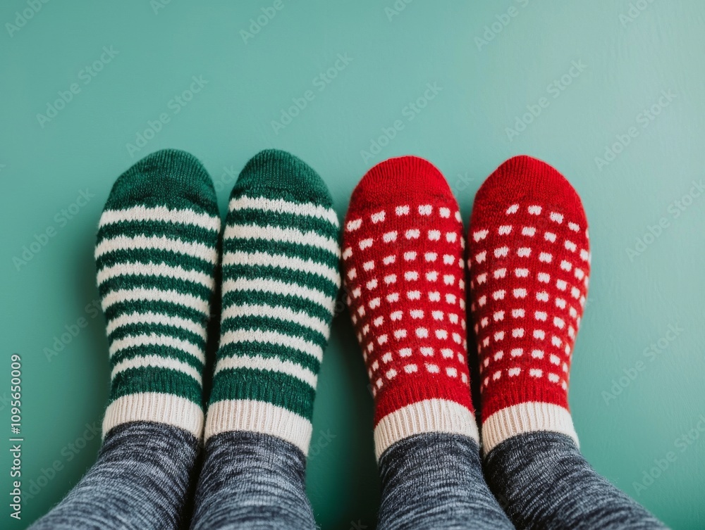 Family Holiday Fun with Matching Socks and Feet Family Holiday Fun with Matching Socks and Feet