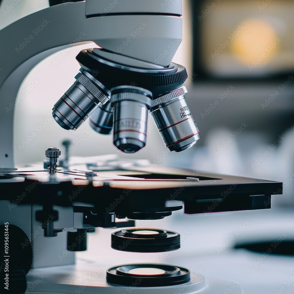 Modern Microscope in Laboratory Setting Modern Microscope in Laboratory Setting
