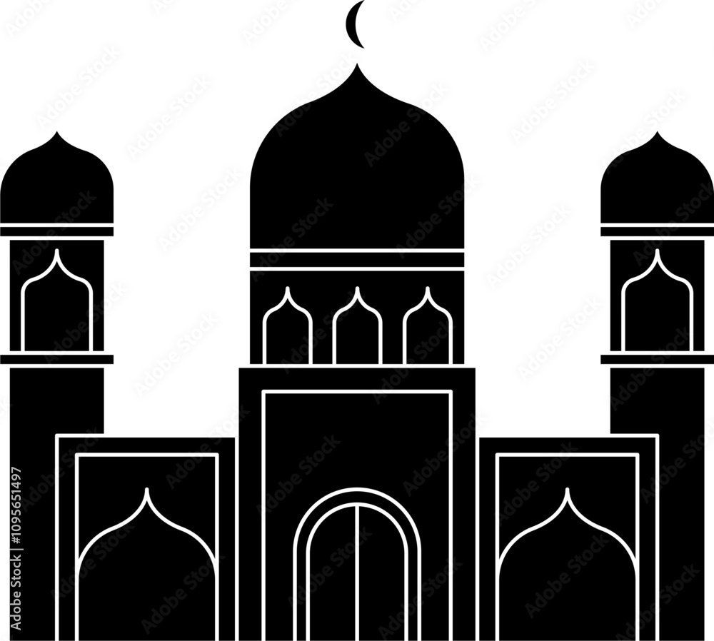 Mosque filled vector Mosque filled vector