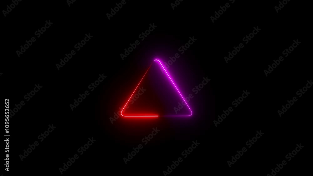 Glowing Neon triangle. Glowing Neon triangle.