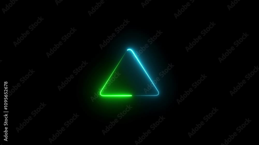 Glowing Neon triangle.